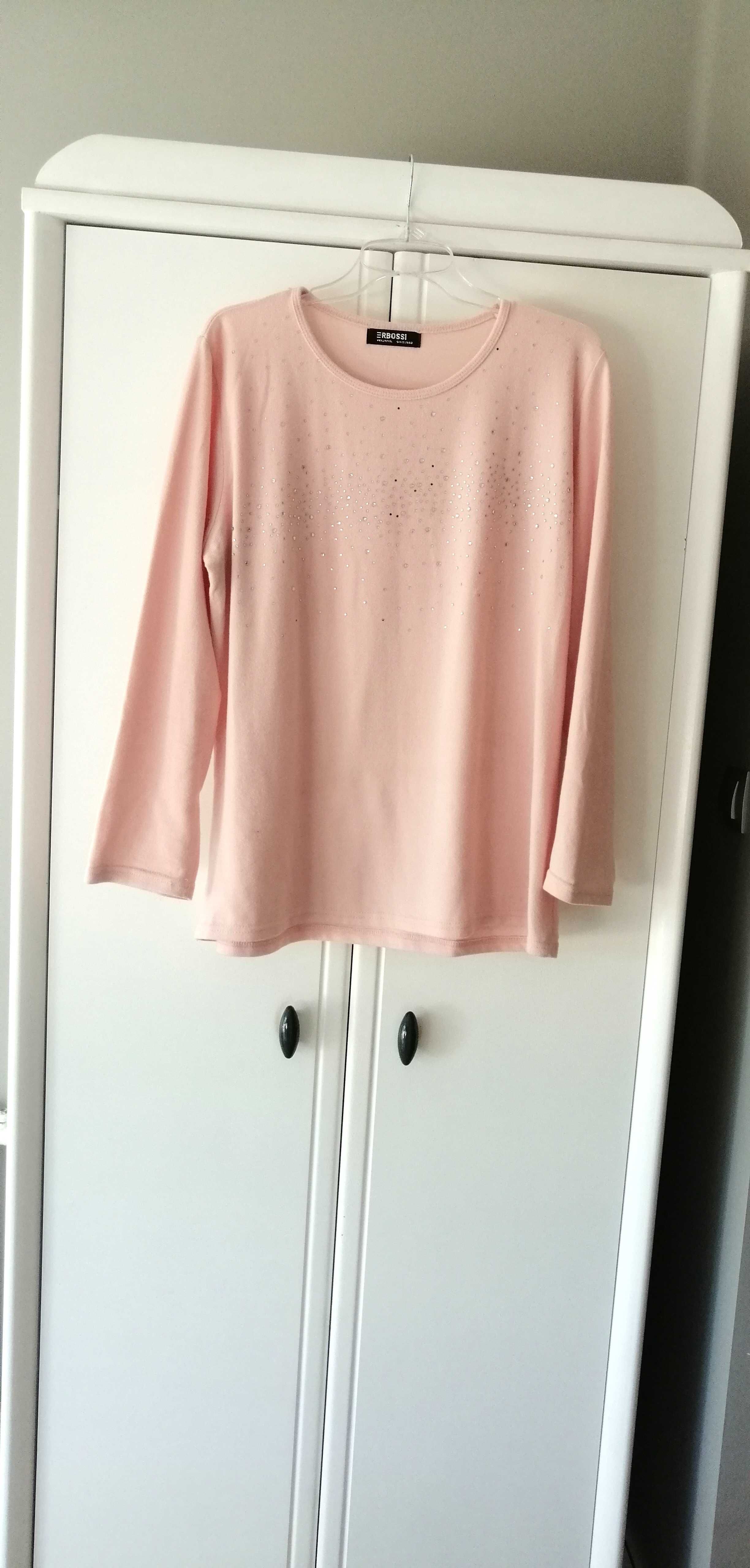 beżowy kremowy pastelowy łososiowy sweterek bluzka 48 50