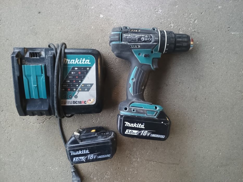 Wkrętarka z udarem Makita DHP 482 komplet 18 V li-ion