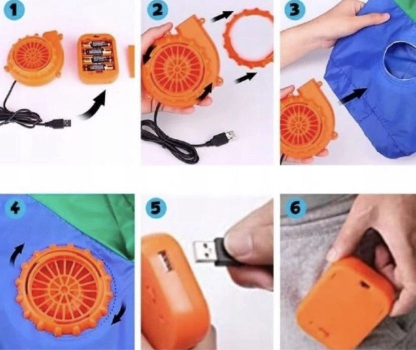 STRÓJ KOSTIUM PRZEBRANIE HALLOWEEN kosmita dmuchany 150-190 cm