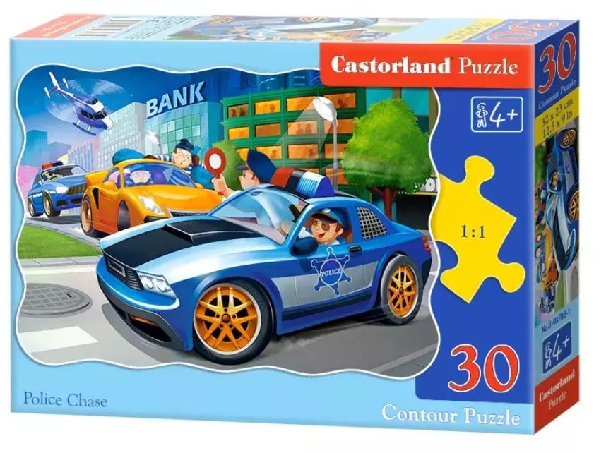 Puzzle 30 elementów. Police Chase. Castorland. Nowy Produkt