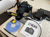 Nikon D100 + obiektyw Nikkor 18-70 DX. Super stan + 256mb + akcesoria