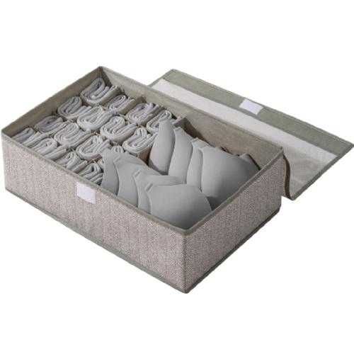 Коробка-органайзер для зберігання білизни 16+1  відділення 43*28*11см