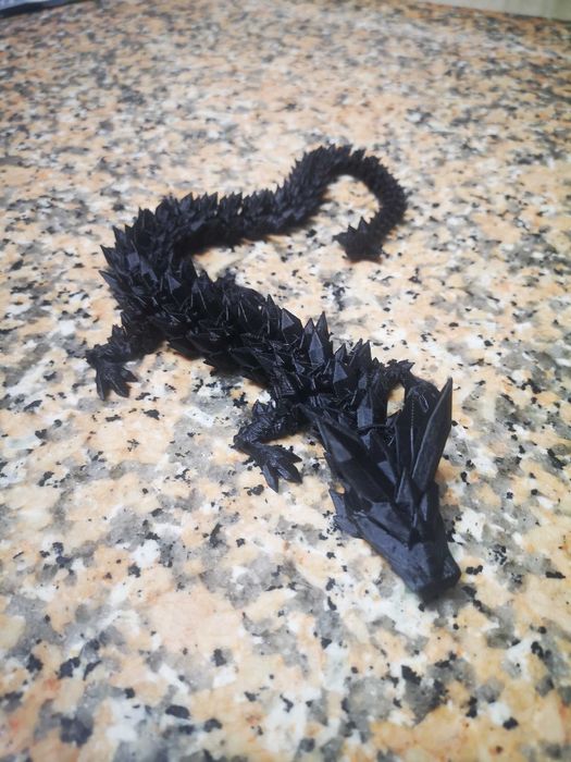 Dragão articulado 3D - Escultura exclusiva com tema de cristal!