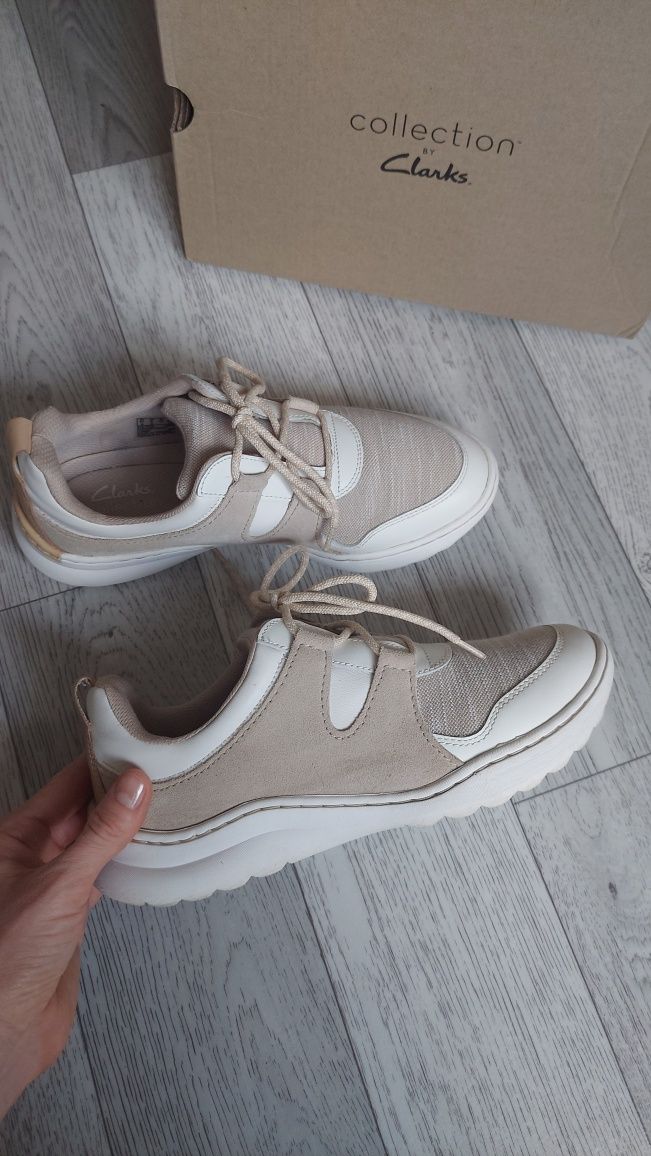 Кросівки жіночі шкіра текстиль Clarks 39 - 40