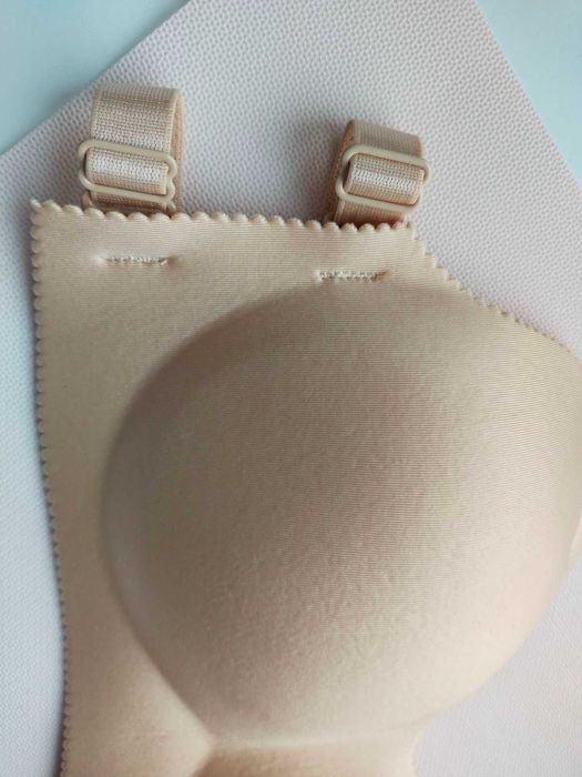 Бюст погруддя бежевий під сукню з відкритим верхом з 2 видами бретелей