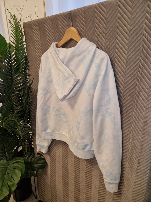 Bluza ICON logo blue Guess M oversize tie dye cyrkonie napis