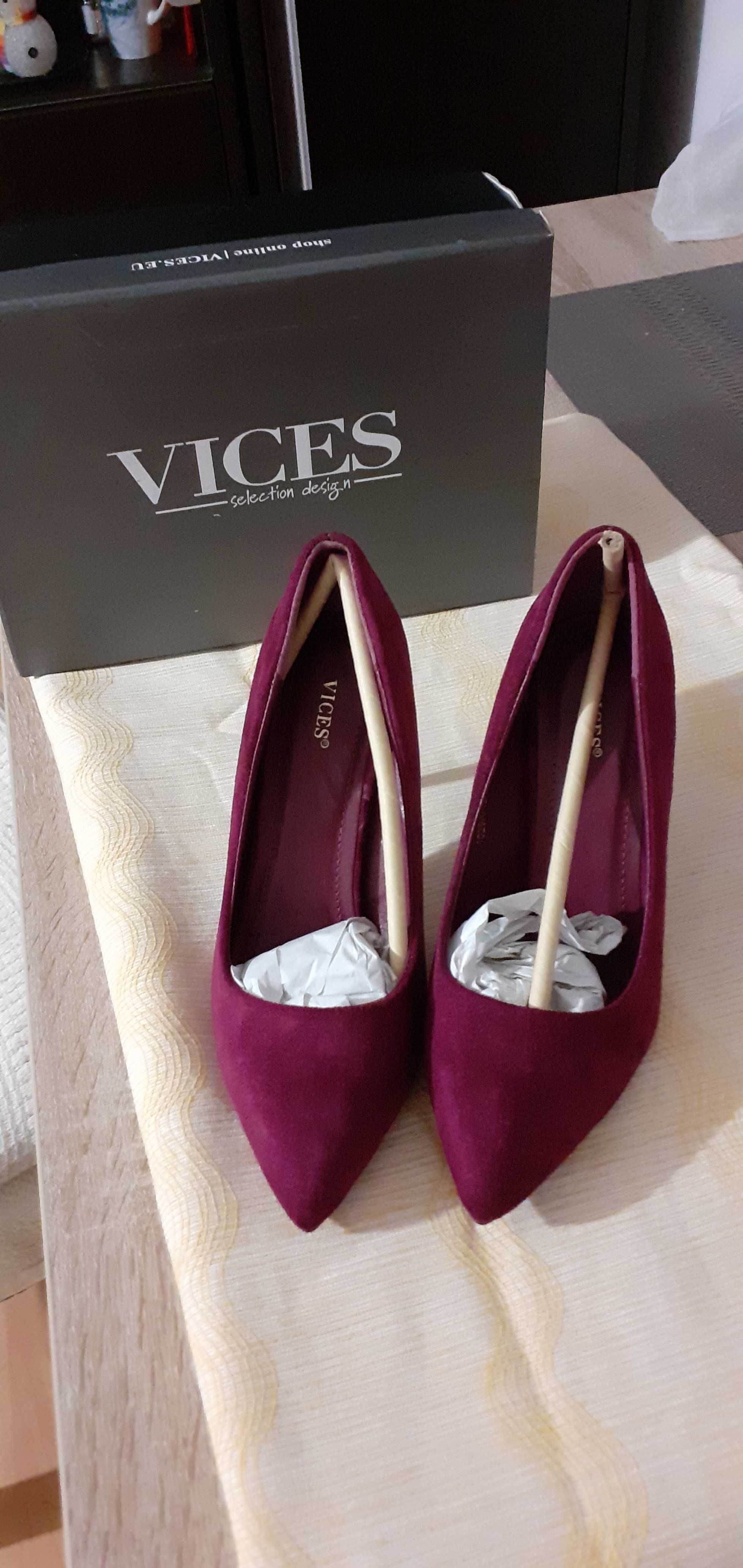 NOWE   Szpilki - Vices rozm. 36  -  obcas 9 cm