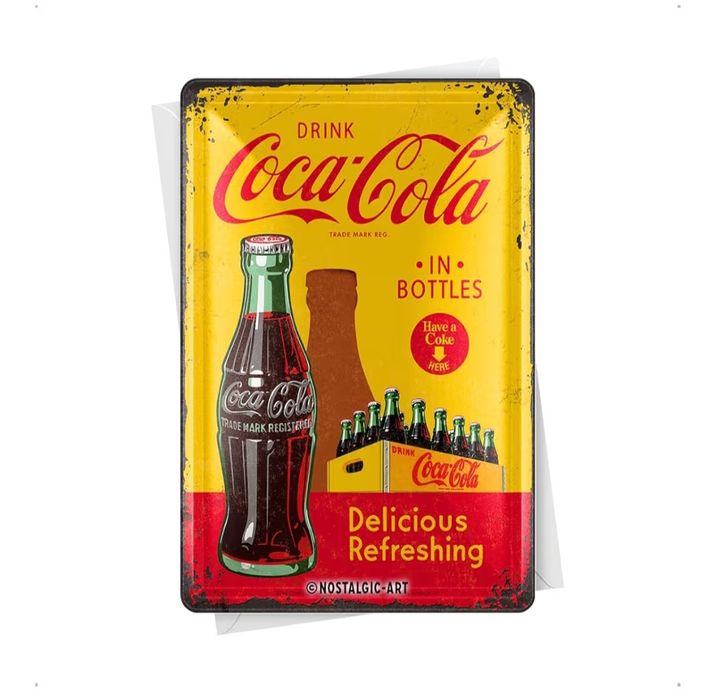 Tabliczka blaszana - Coca-Cola - 10 x 14cm - nowa