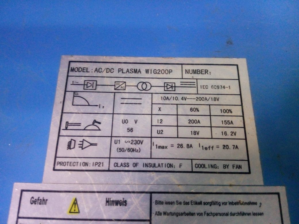 Spawarka Tig AC Dc Aluminium przecinarka plazmowa
