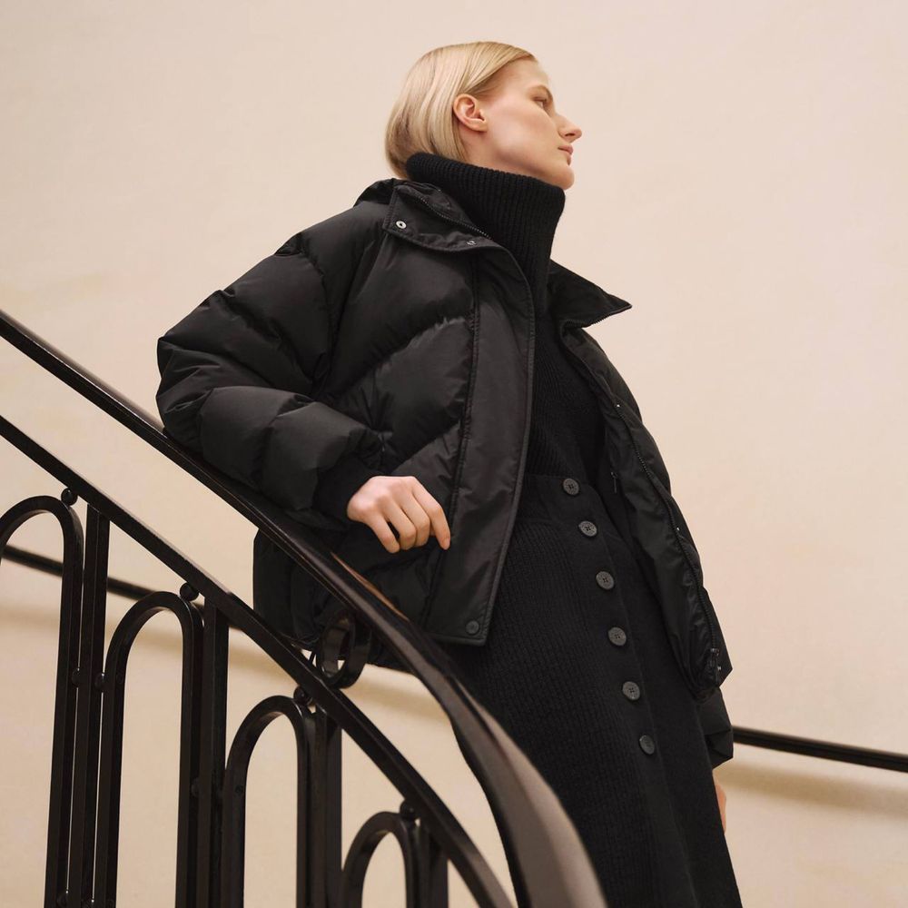 Пуховик теплий Hermes 36 р оригинал