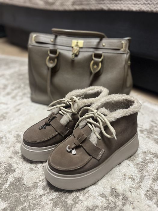 Лофери зимові /ботинки і сумка