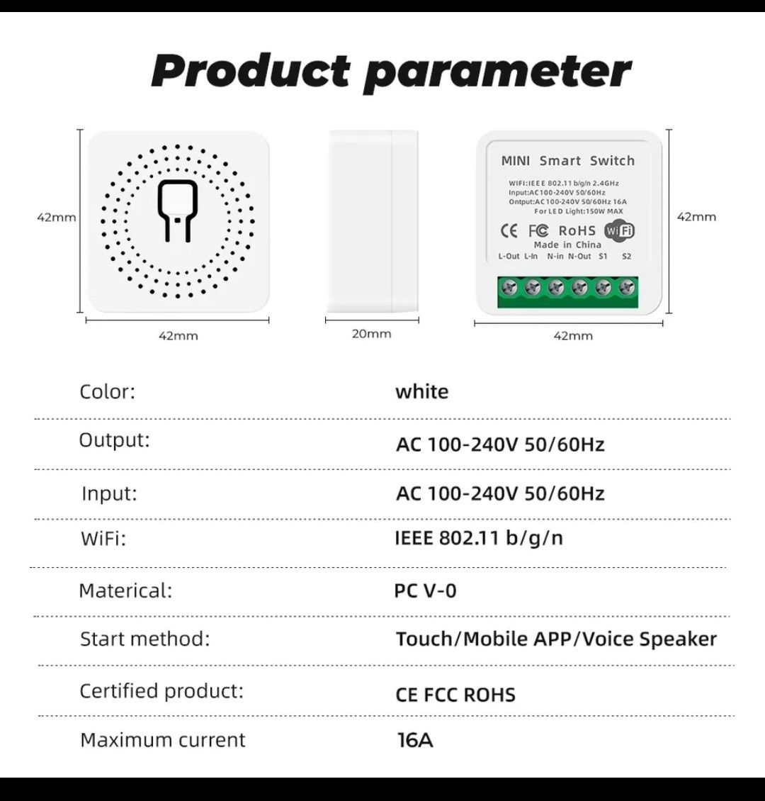 Włącznik światła Smart Home wifi