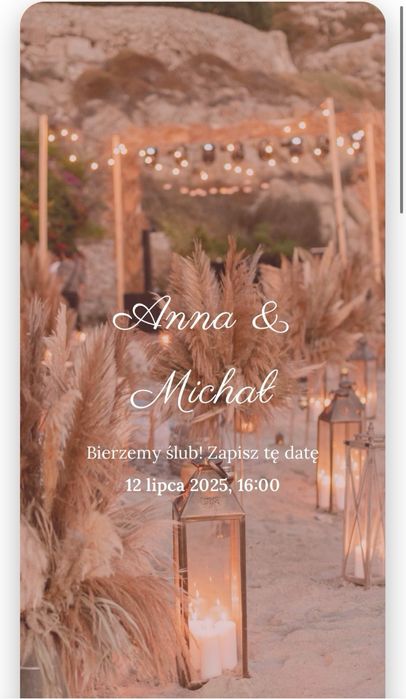 Strona Save the Date – eleganckie zaproszenie online zarezerwujdate.pl
