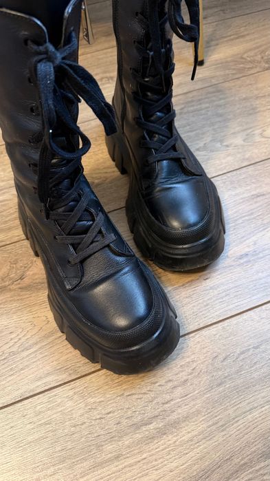Ботинки черевики Zara шкіра 38 39