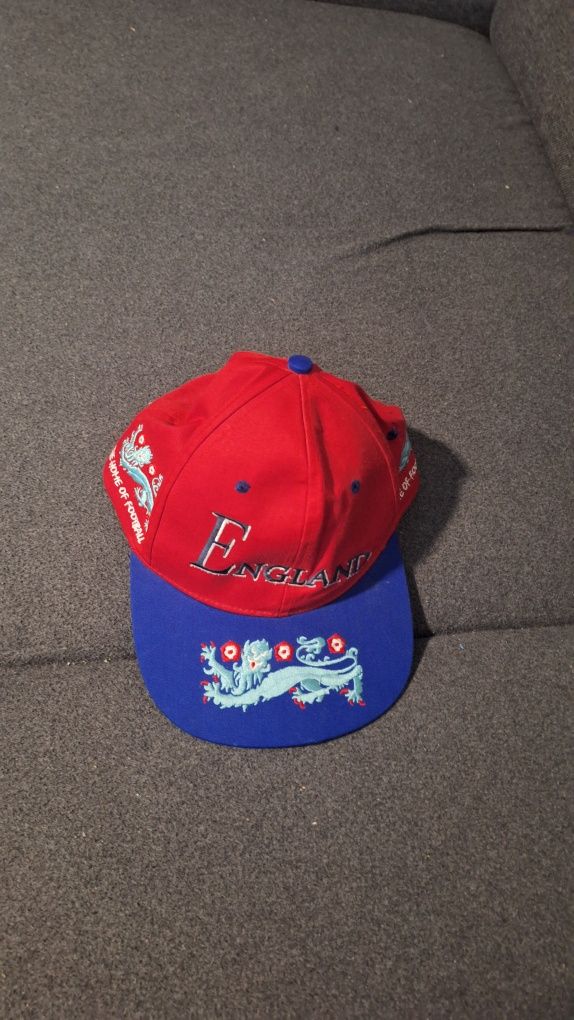 czapeczka z daszkiem England Three Lions 90's hat, vintage rare footba