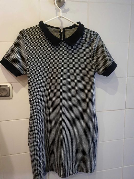 Sunka czarna w białą pepitkę sm