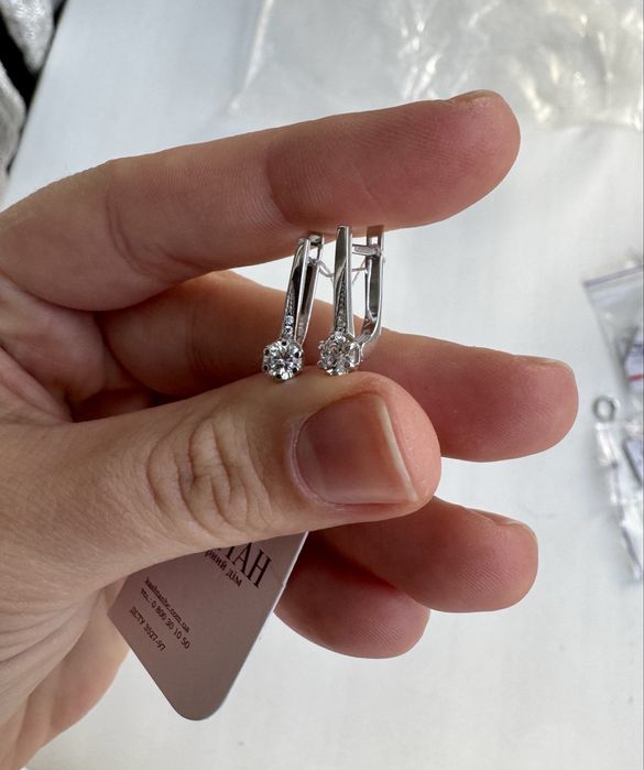 Срібні сережки/серебряные серьги/925 проба