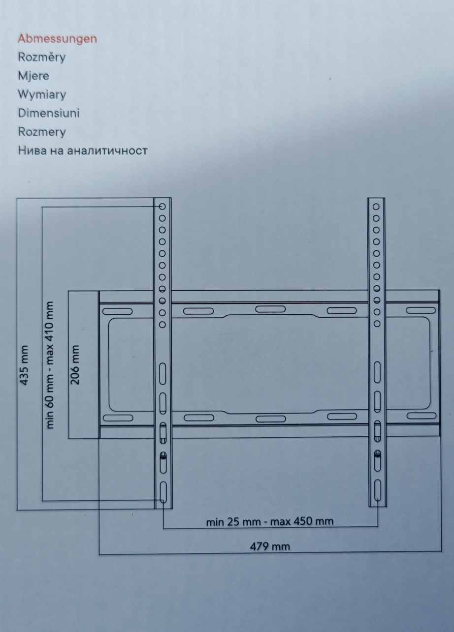 Uchwyt ścienny do TV LED LCD