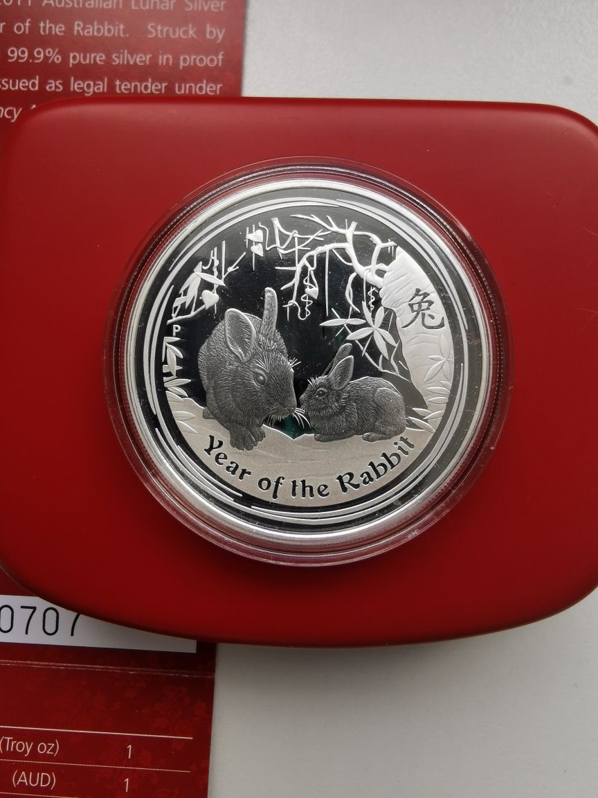 Монета срібна колекційна Рік кролика