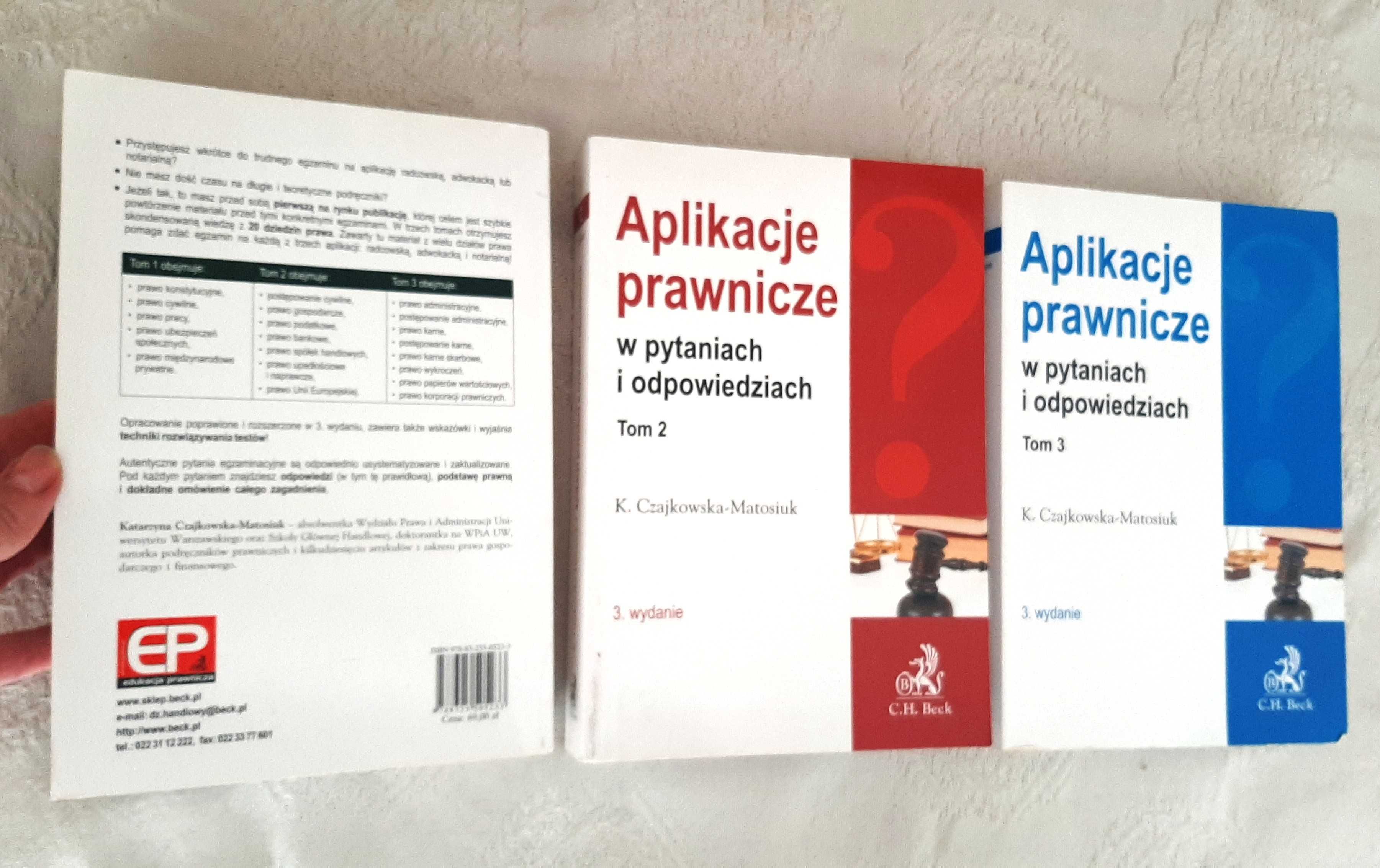 zestaw Aplikacje prawnicze K. Czajkowska - Matosiuk