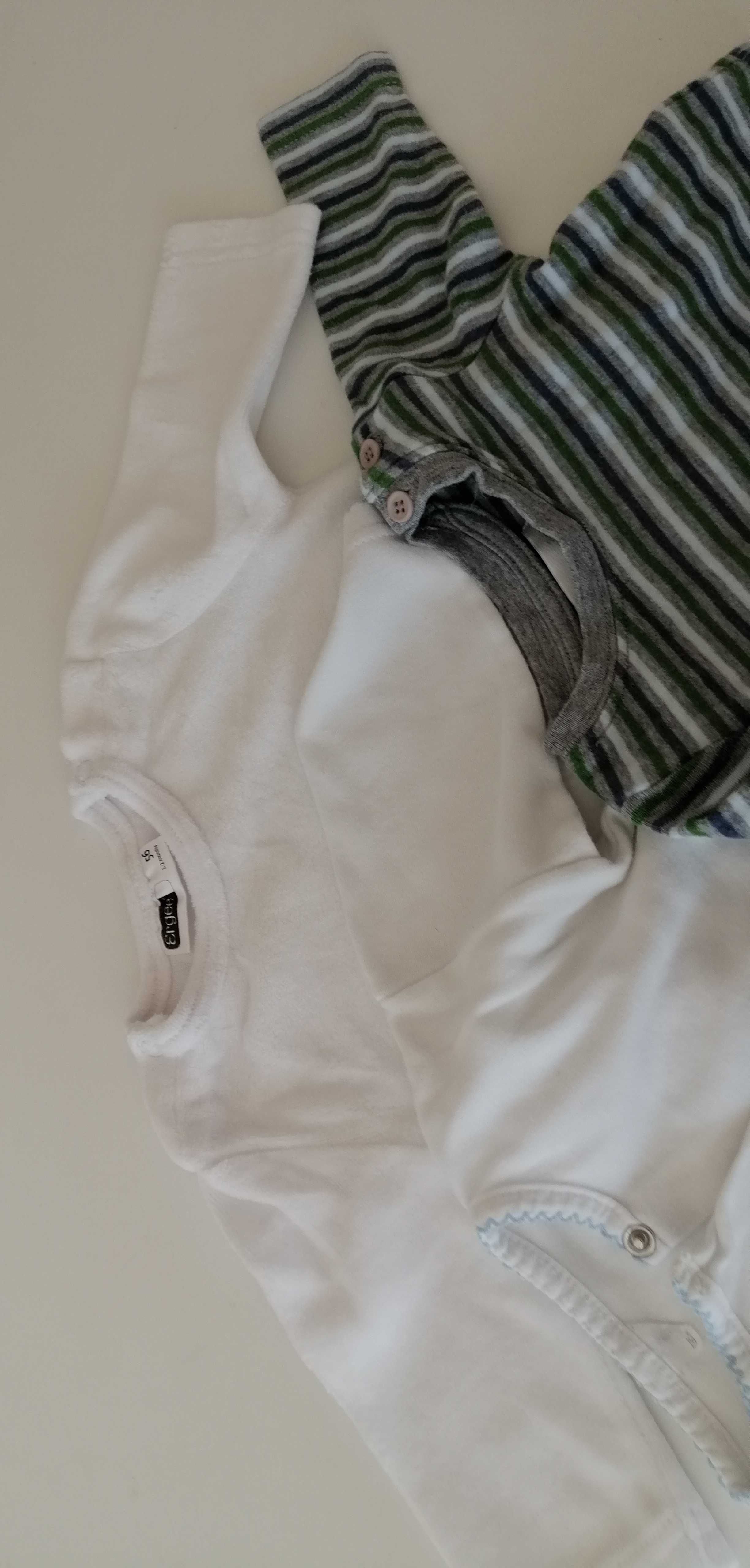 zestaw bluzek bluzeczek niemowlęcych 0-3mies 56cm dla chłopca bluzki