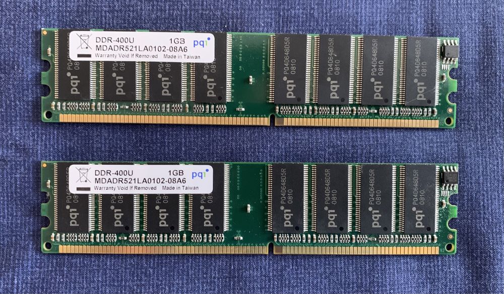 Memoria RAM DDR 1GB (2 unidades)
