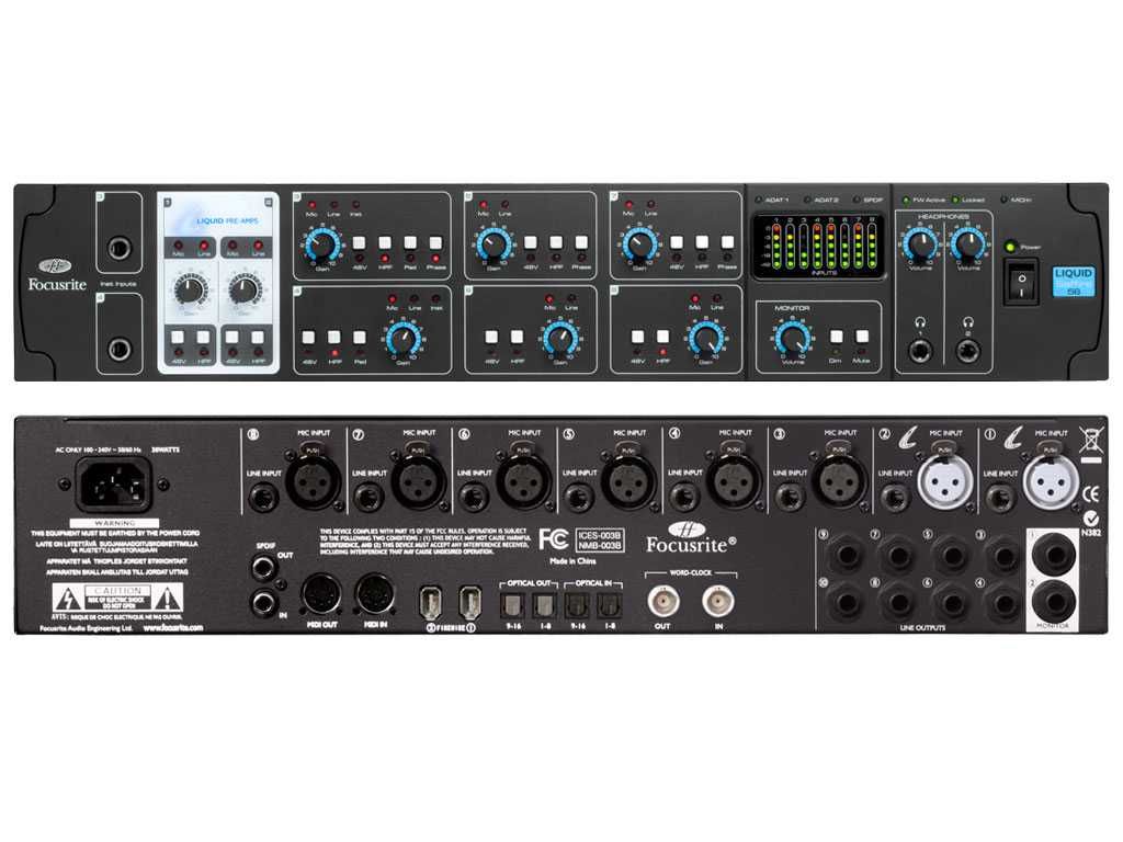 Interface Audio Firewire - Focusrite Liquid Saffire 56