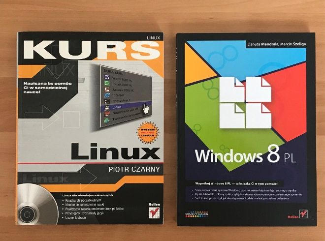 Książka Windows 8 PL Helion + Kurs Linux Piotr Czarny