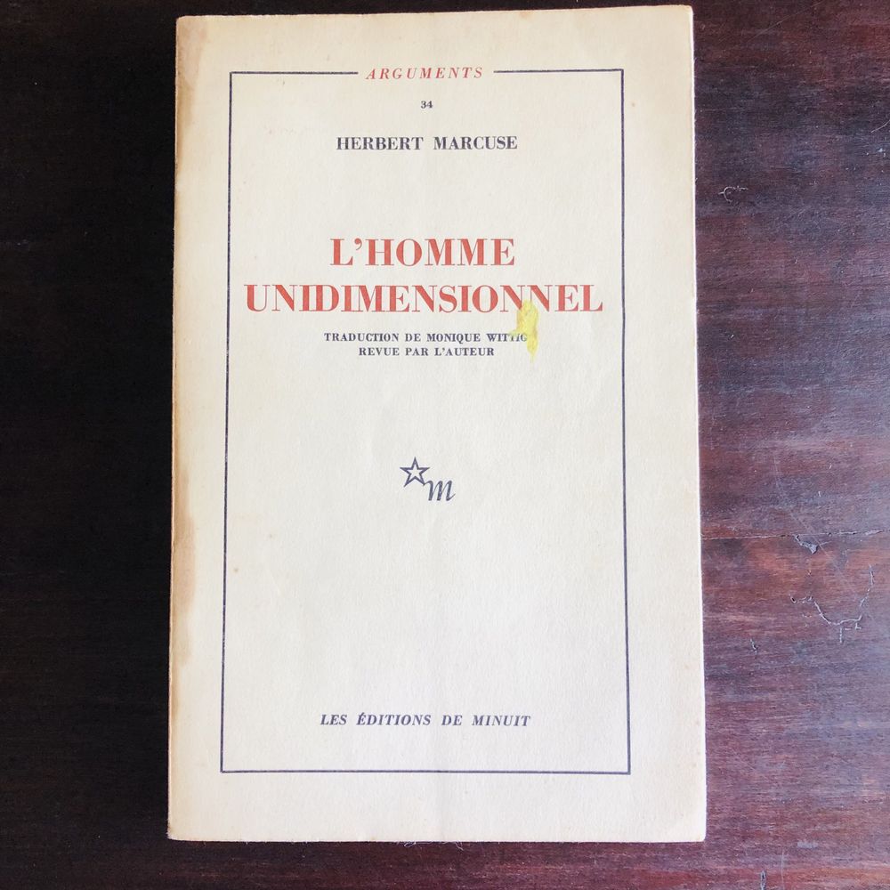 MARCUSE L’homme unidimensionnel COLLINGWOOD Philosophy of History