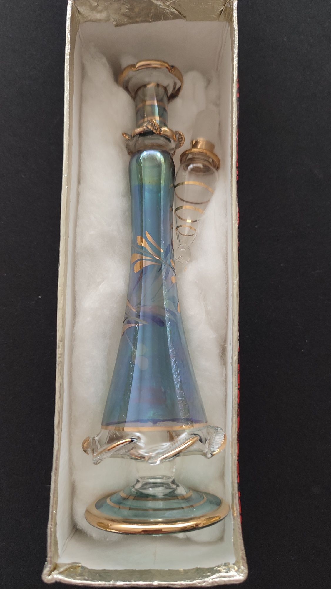 Frasco de perfume de vidro egípcio feito à mão