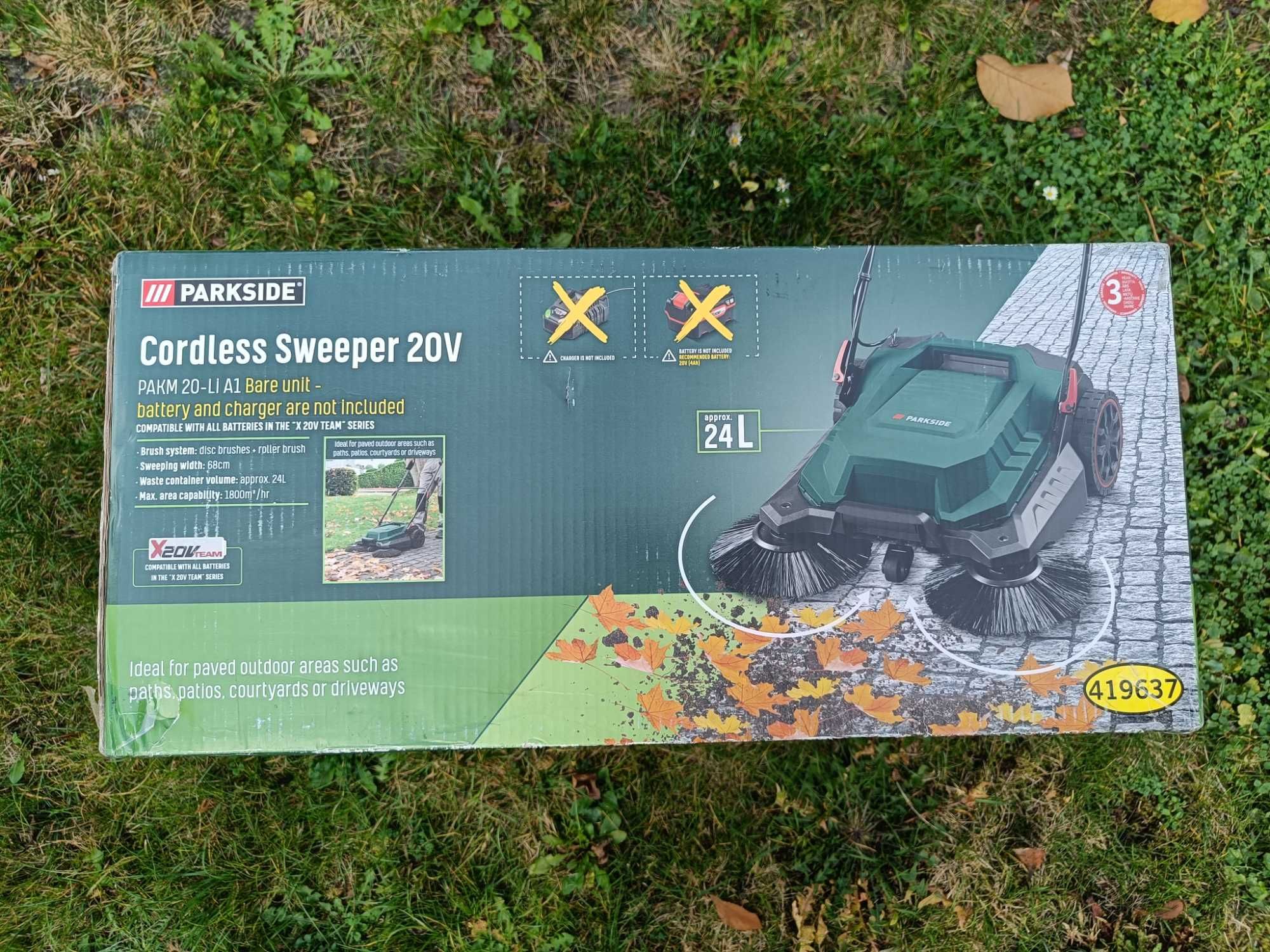 NOWA Zamiatarka akumulatorowa szczotka mechaniczna Parkside 20V 68cm
