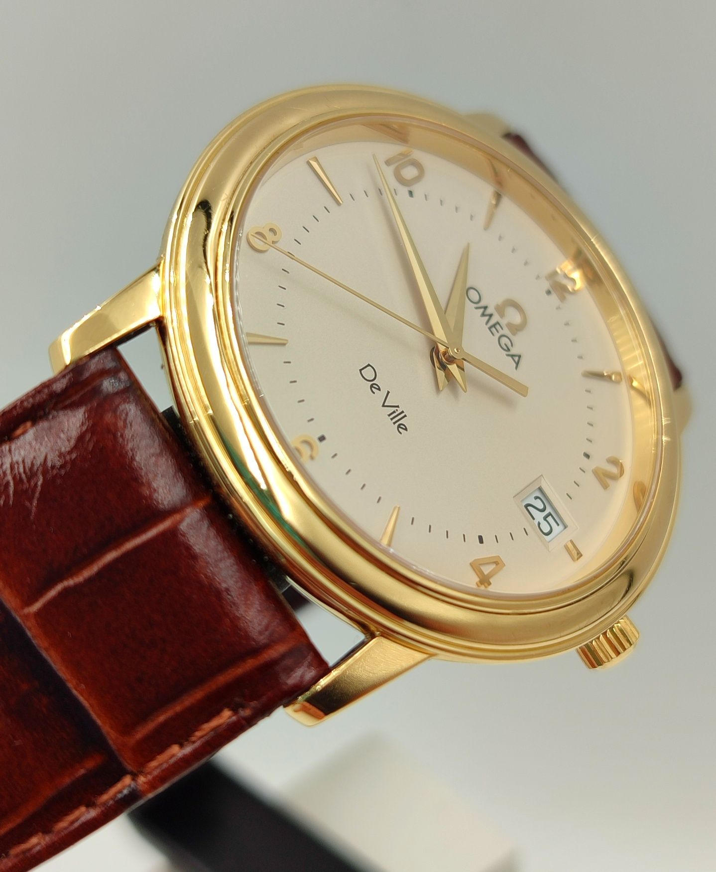 Złota 18k Omega Prestige - Rzadka tarcza. Polska dystrybucja .