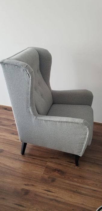 Fotel uszak szary