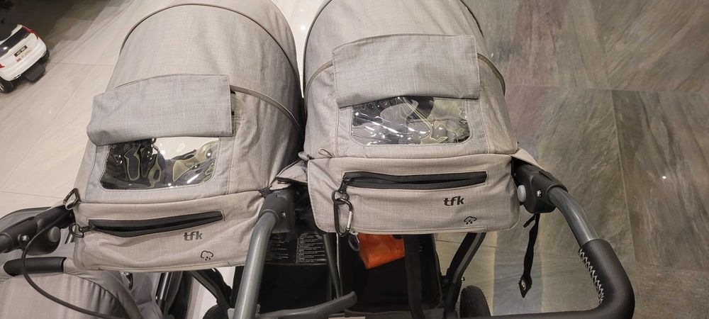 Wózek bliźniaczy TFK DUO 2 COMBI 3w1