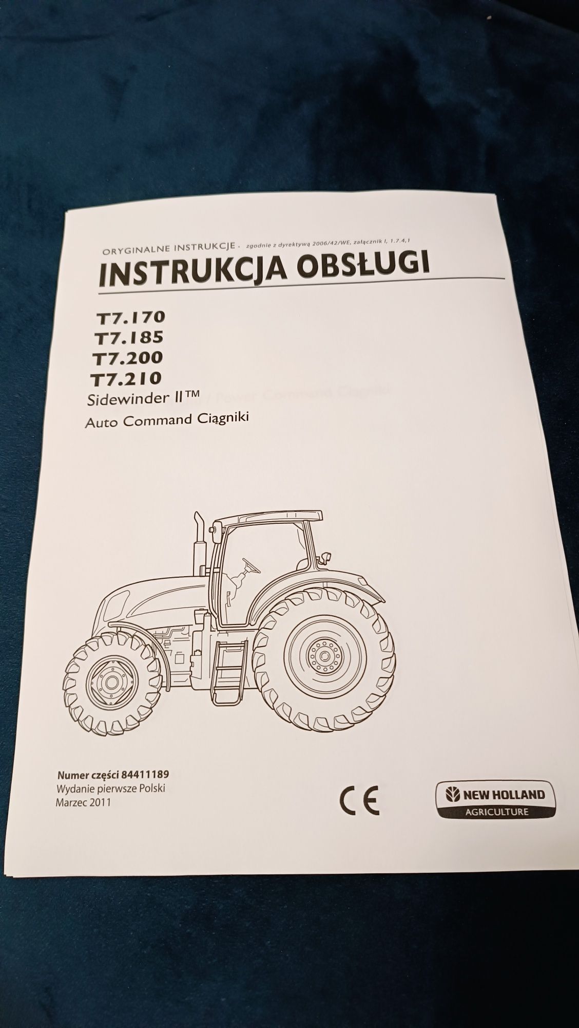 Instrukcja obsługi New Holland T7.170-T7.210 Sidewinder ll AC [PL]