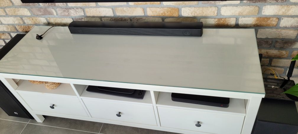 Szafka rtv Ikea Hemnes pod tv lite drewno biała
