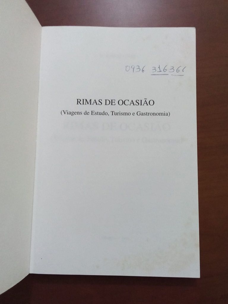 Rimas de Ocasião - M. Ramos Lopes