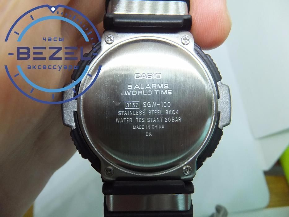 ОРИГІНАЛ|НОВИЙ:Чоловічий годинник Casio SGW-100-1VEF|Компас. Гарантія!