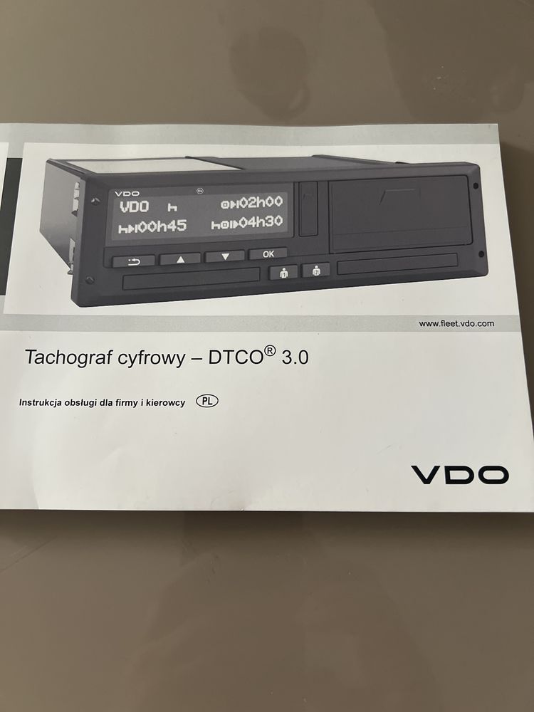 Instrukcja obsługi do tachografu VDO 3.0