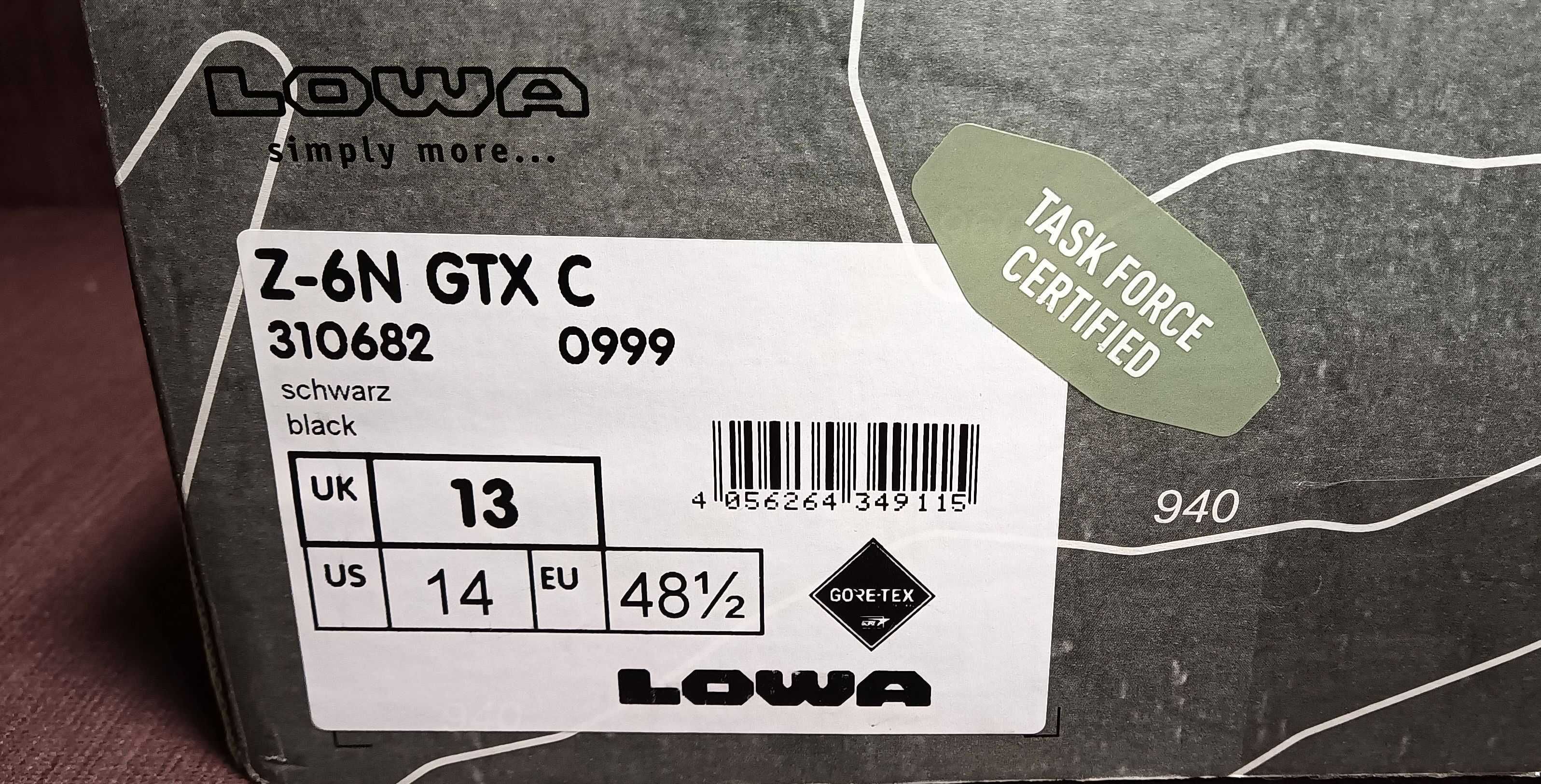 Тактичні черевики Lowa Z-6N GTX C (UK 13; USA 14; EUR 48,5)