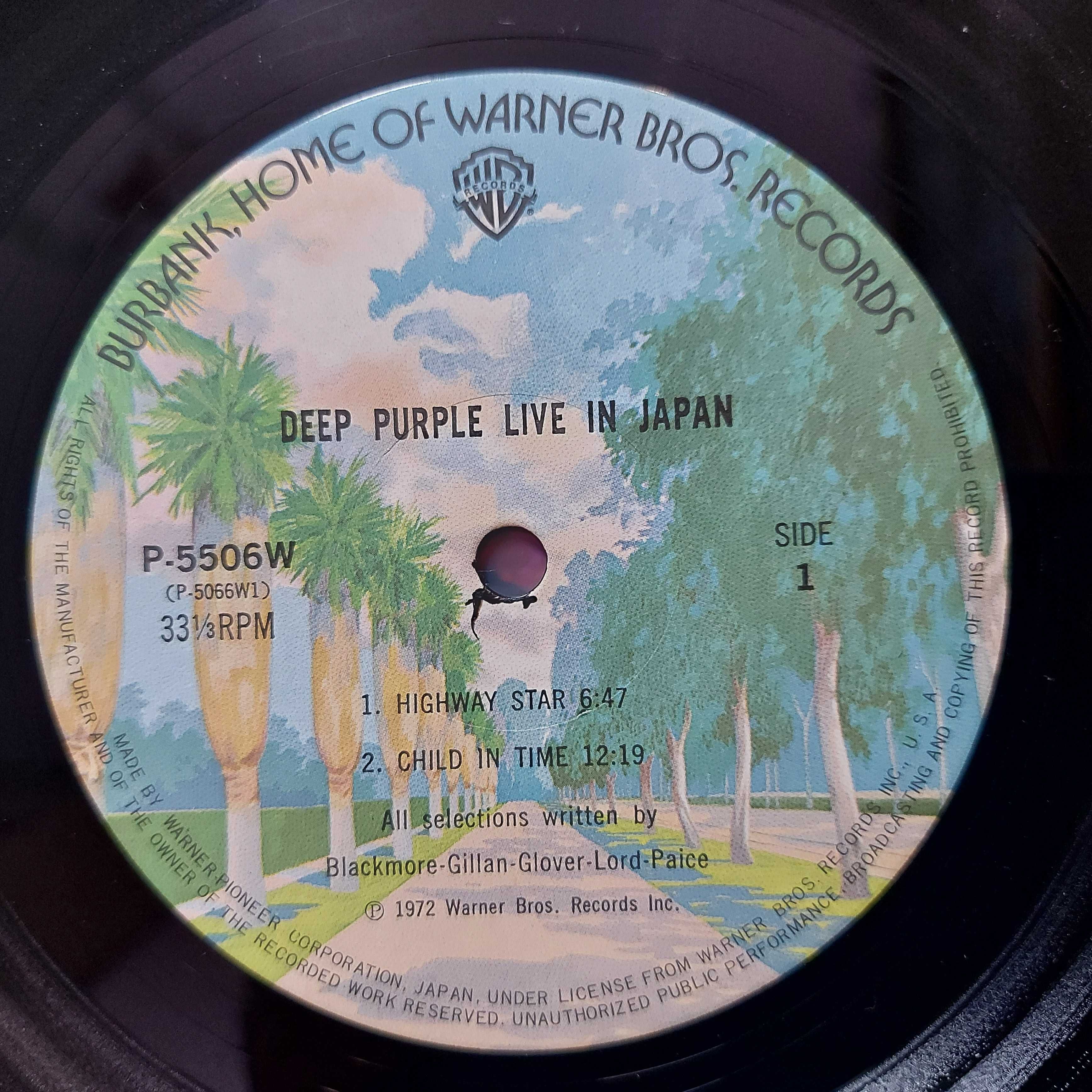 Deep Purple Live In Japan  Dec 1972 Japan (EX+/VG+) + inne tytuły
