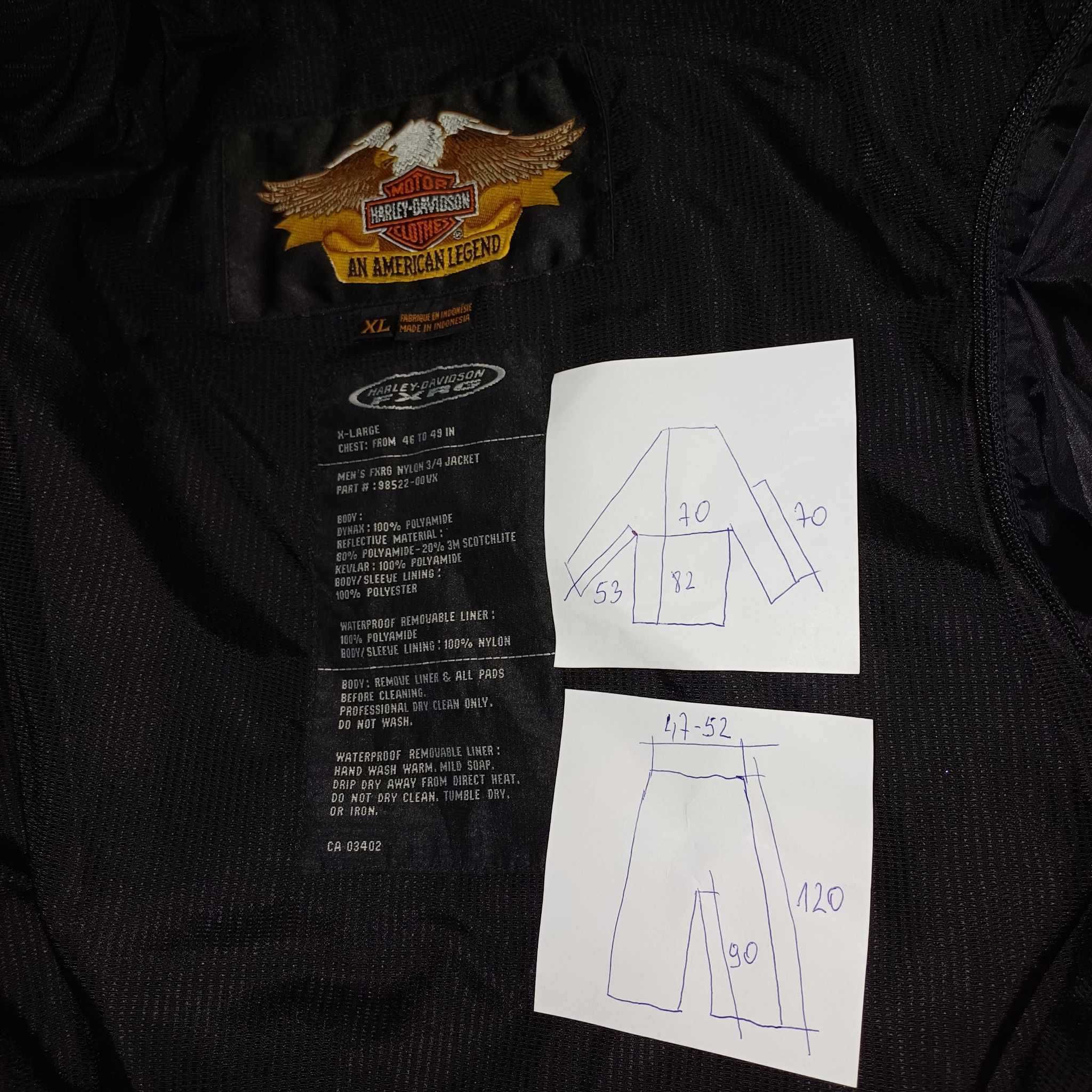 Zestaw kurtka i spodnie. XL. Harley Davidson. FXRG GORE-TEX.