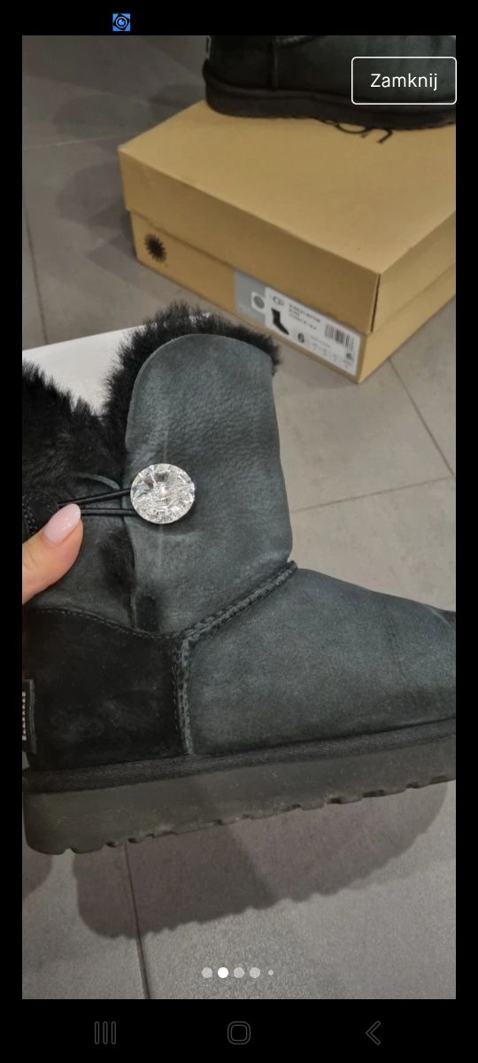 Ugg 37 bling button czarne