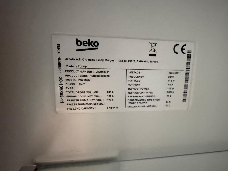 Frigorífico Beko RCNE366K40XBN