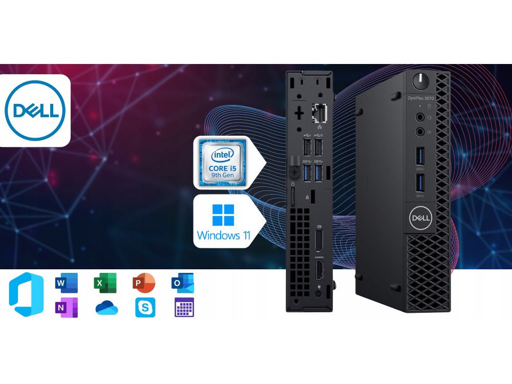Komputer Dell Optiplex 3070 Tiny I5 9GEN 512SSD/16GB Win11 miniPC