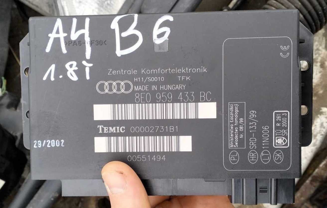 sterownik moduł komfortu Audi A4 B6 B7 433 BC/AH/AJ/AG/J/CH/BD/D/L