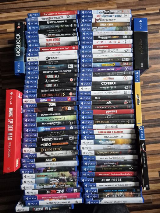 Gry ps4 PlayStation  5 ponad 80 tytułów  wyprzedaż kolekcji