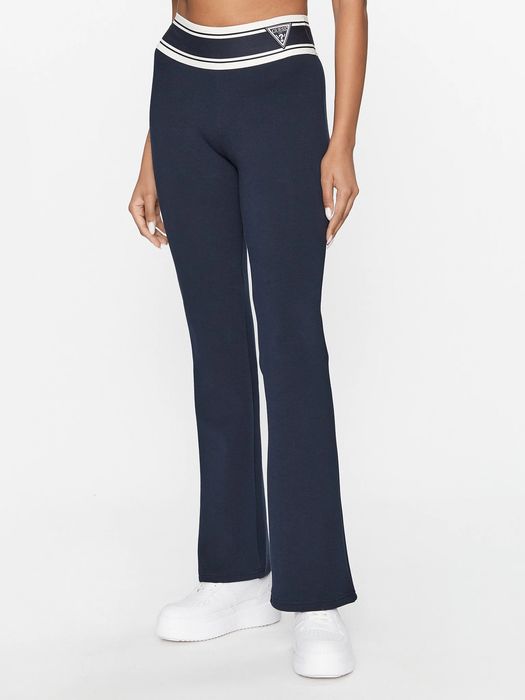 Guess 36 S Spodnie Damskie Dresy Granatowe Logo Na Gumie D1914