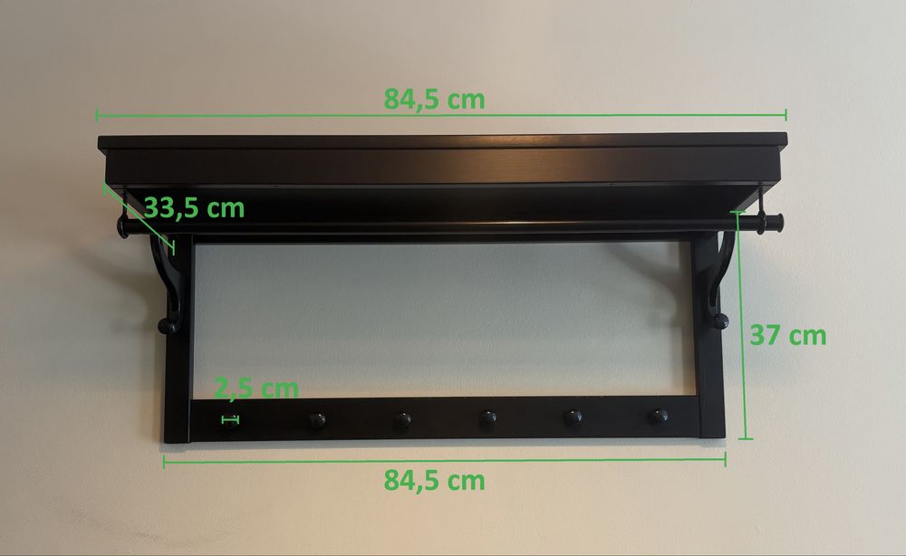 Wieszak Ikea Hemnes kolor czarny