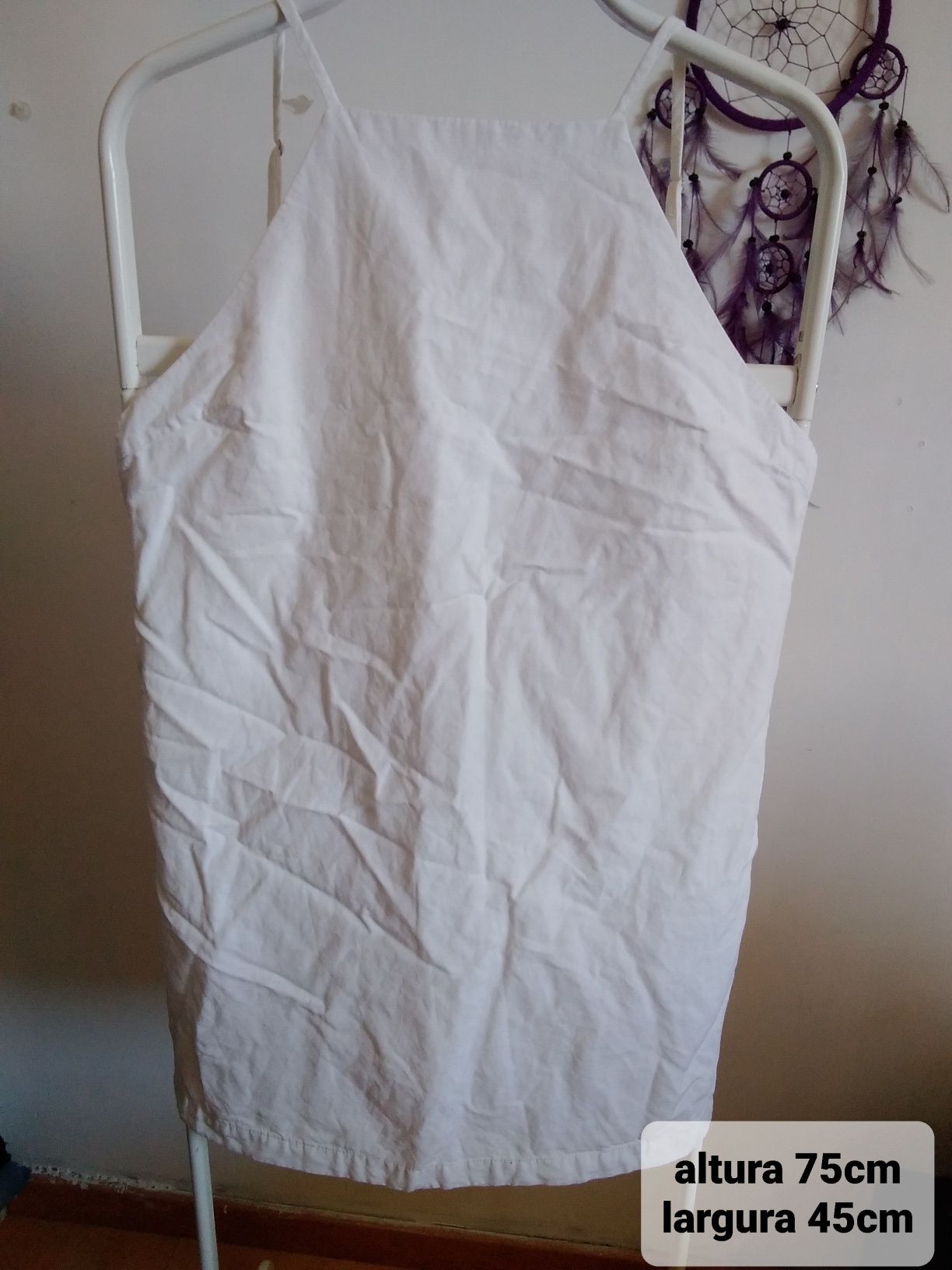 Vestido curto branco ZARA tam. XL